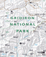 Gridiron National Park Map 18x24" Framed