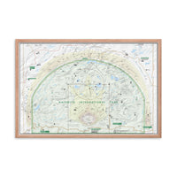 Naismith International Park Map 24x36" Framed
