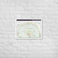 Naismith International Park Map 18x24" Framed