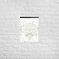 Pastime National Park baseball inspired map on the wall