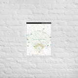 Pastime National Park baseball inspired map on the wall